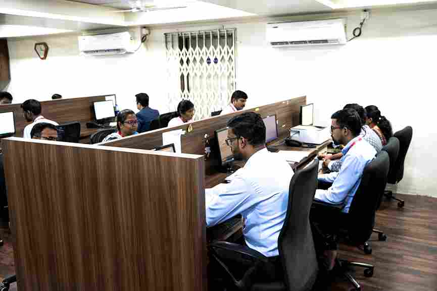 Billing department side view